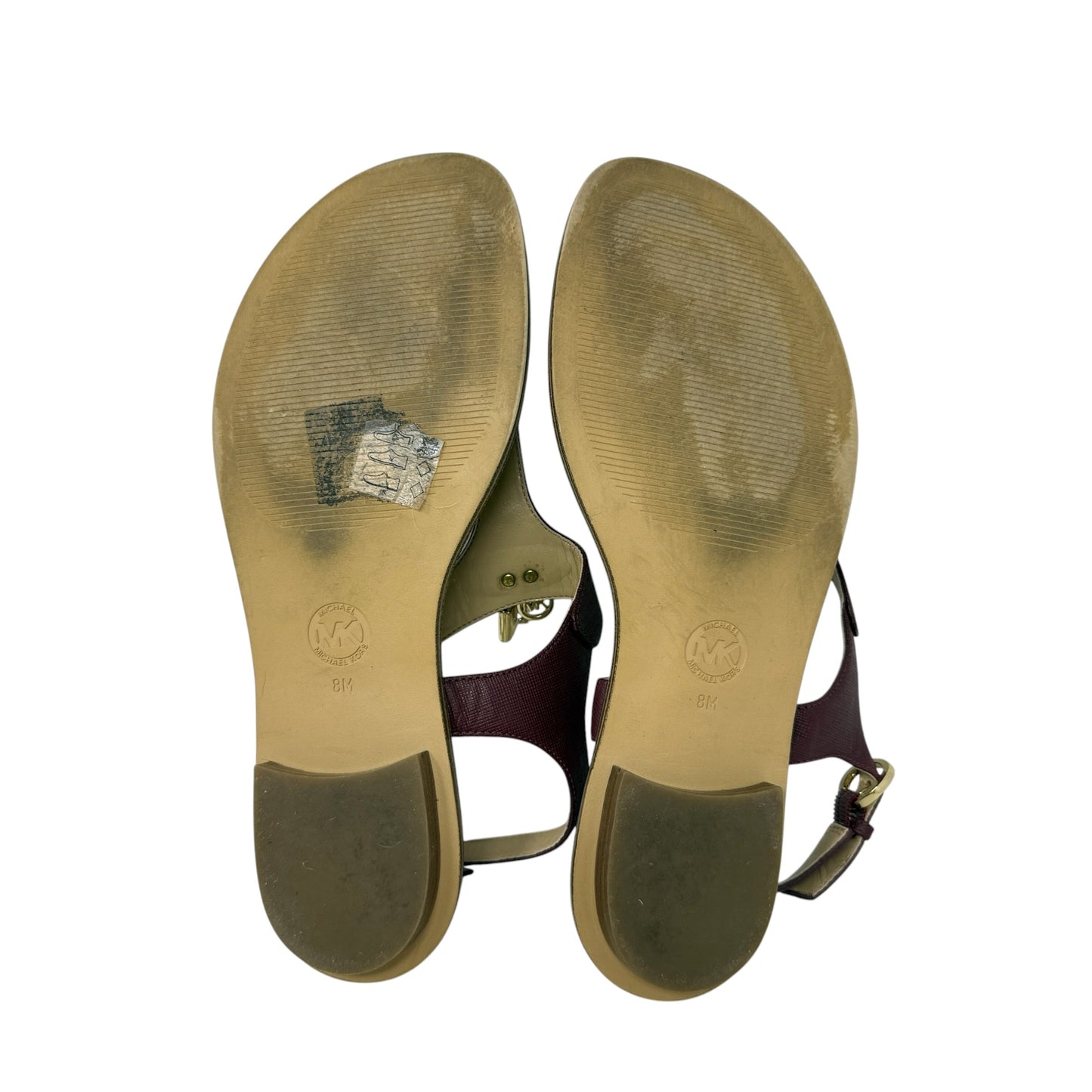 Suki T-Strap Charm Sandals By Michael By Michael Kors In Mulberry Wine, Size: 8