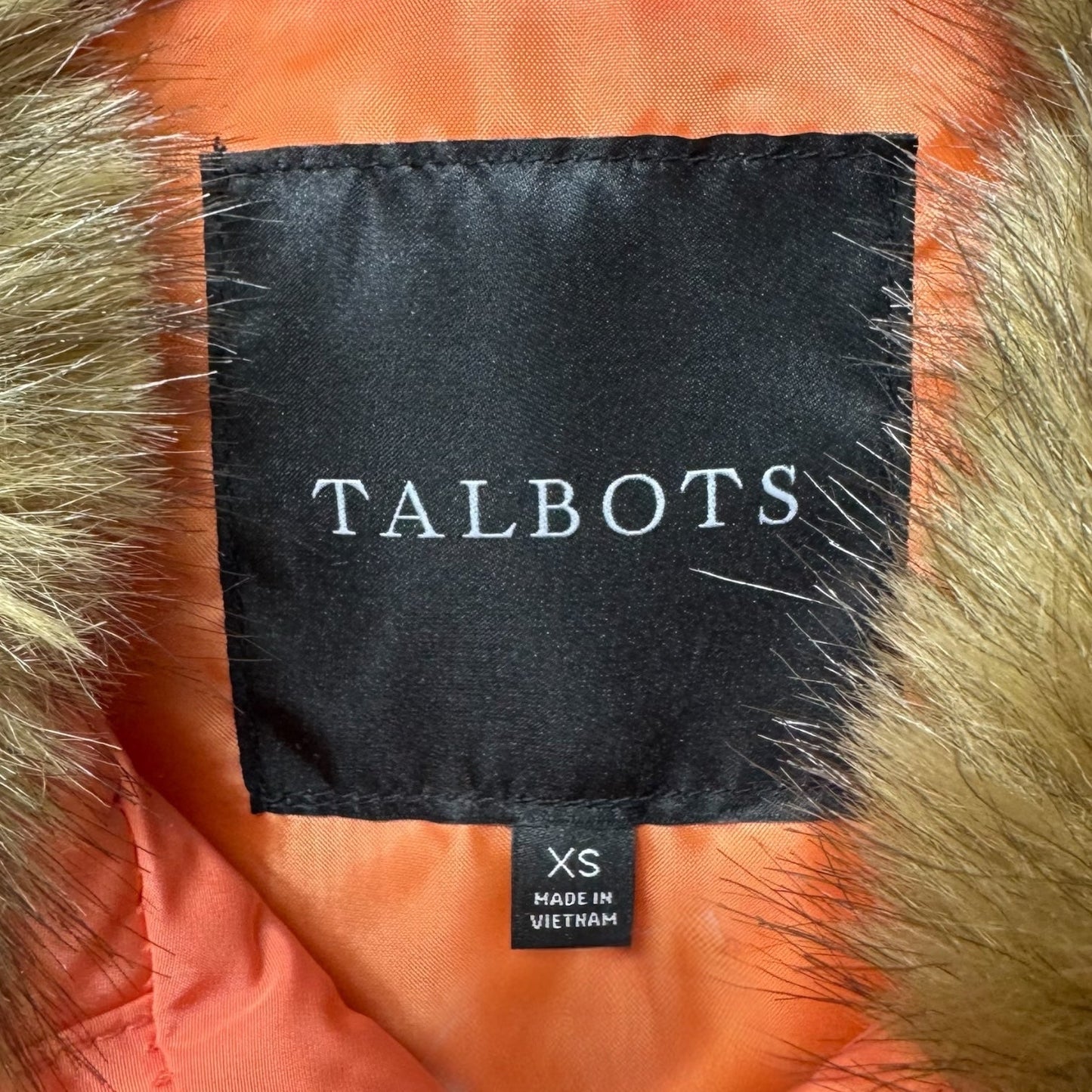 Vest Puffer & Quilted By Talbots In Orange, Size: Xs