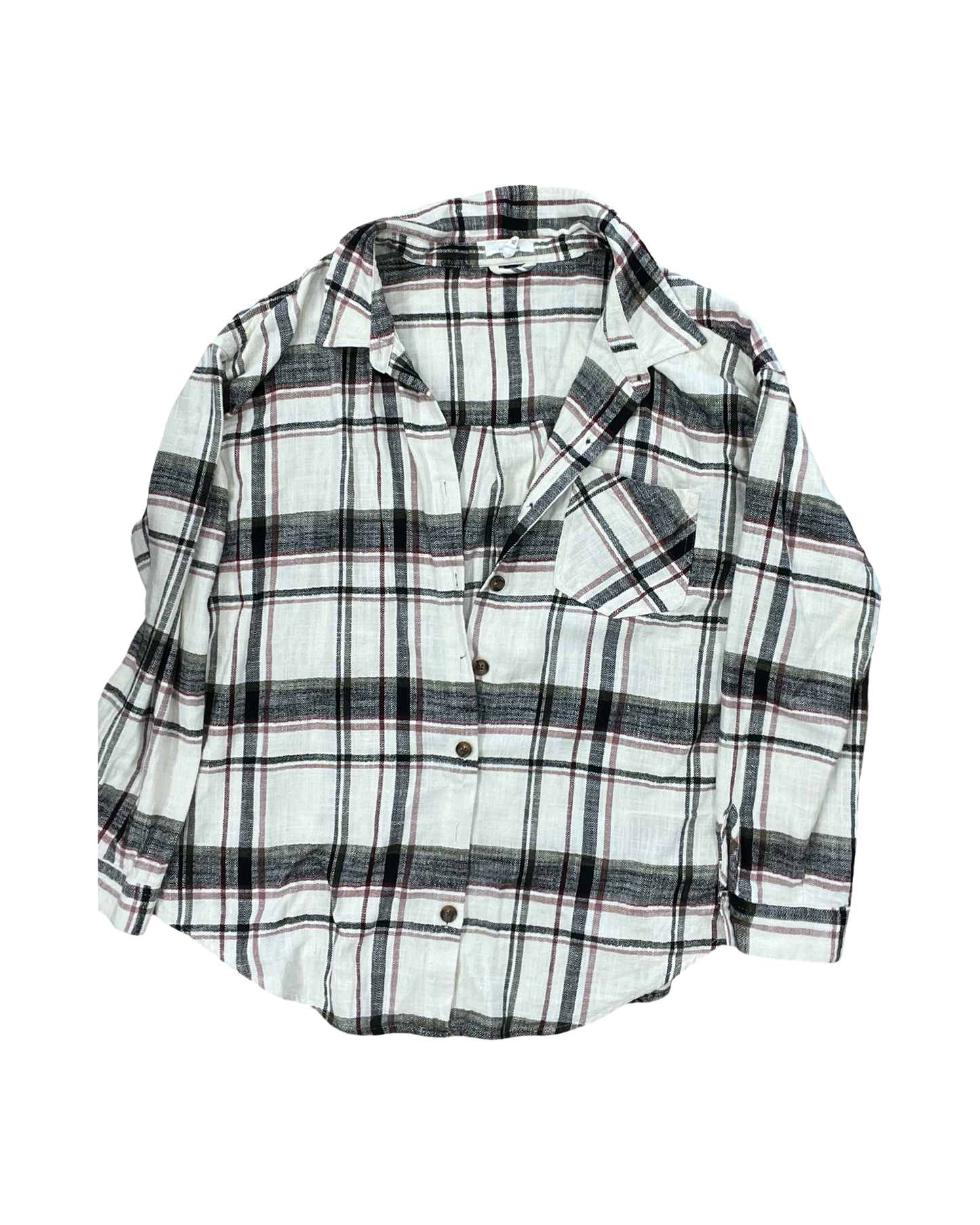 Jacket Shirt By Maurices In Grey & Tan, Size:Xl