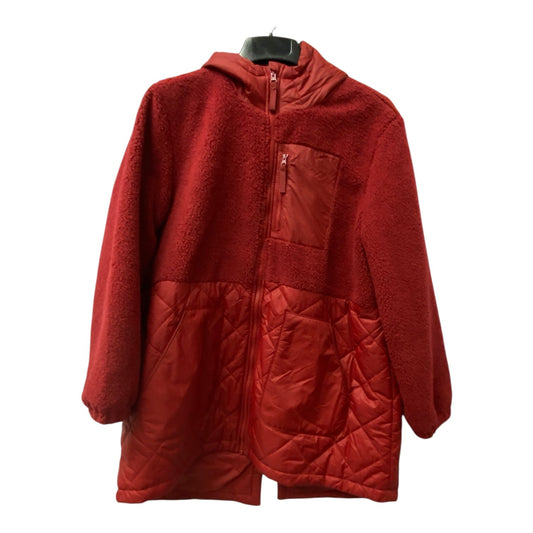 Coat Faux Fur & Sherpa By Lands End In Red, Size:Xlp