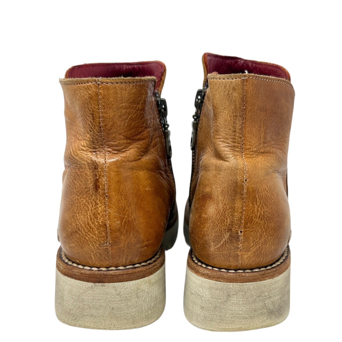 Cobbler Series Lydyi Wedge Bootie By Bed Stu In Tan Rustic, Size: 7