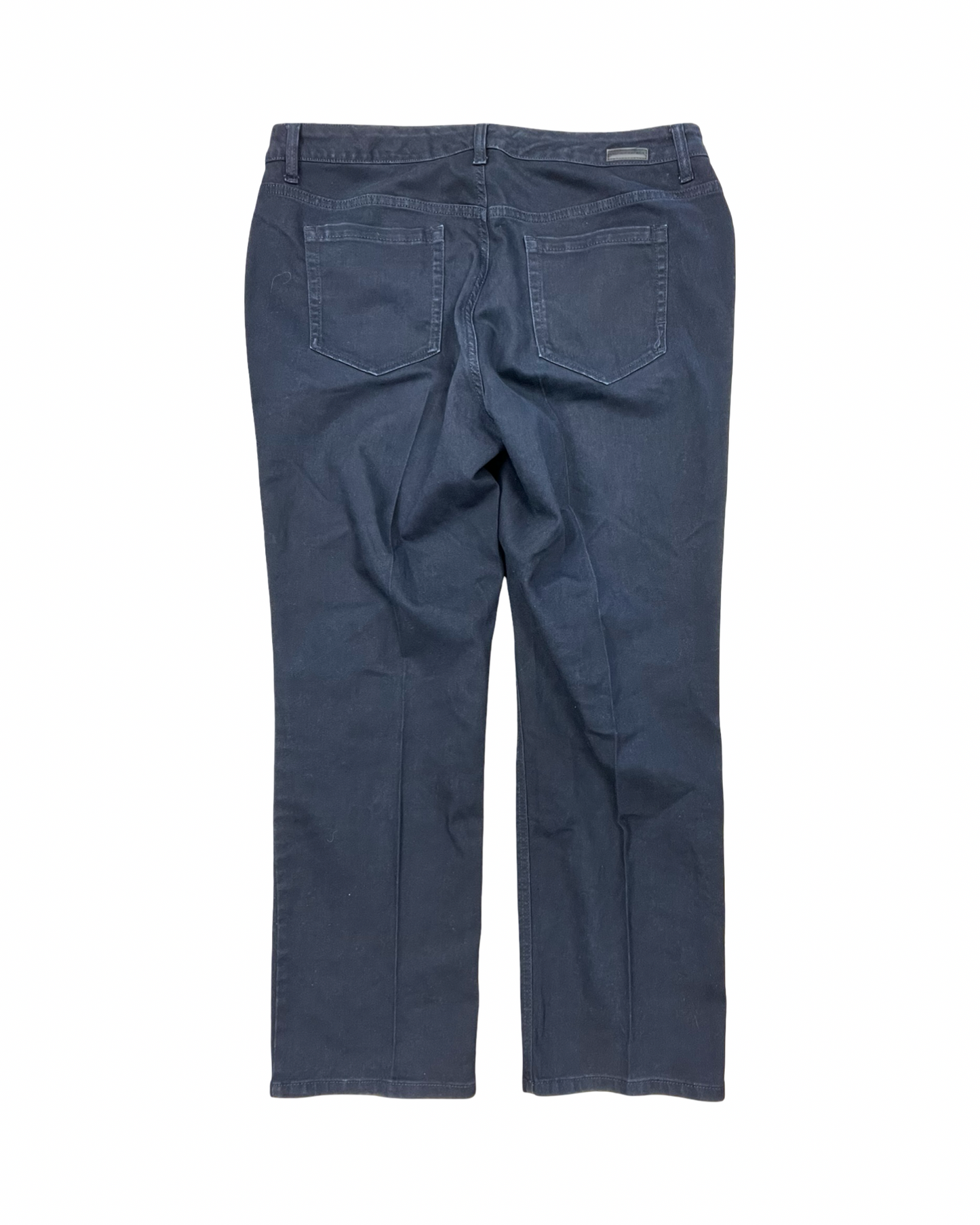 Jeans Straight By Jones New York In Black Denim, Size:18