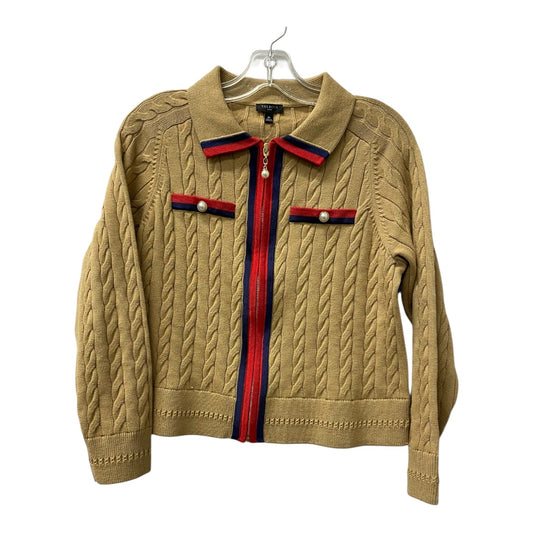 Sweater Cardigan By Talbots In Tan, Size:Mp