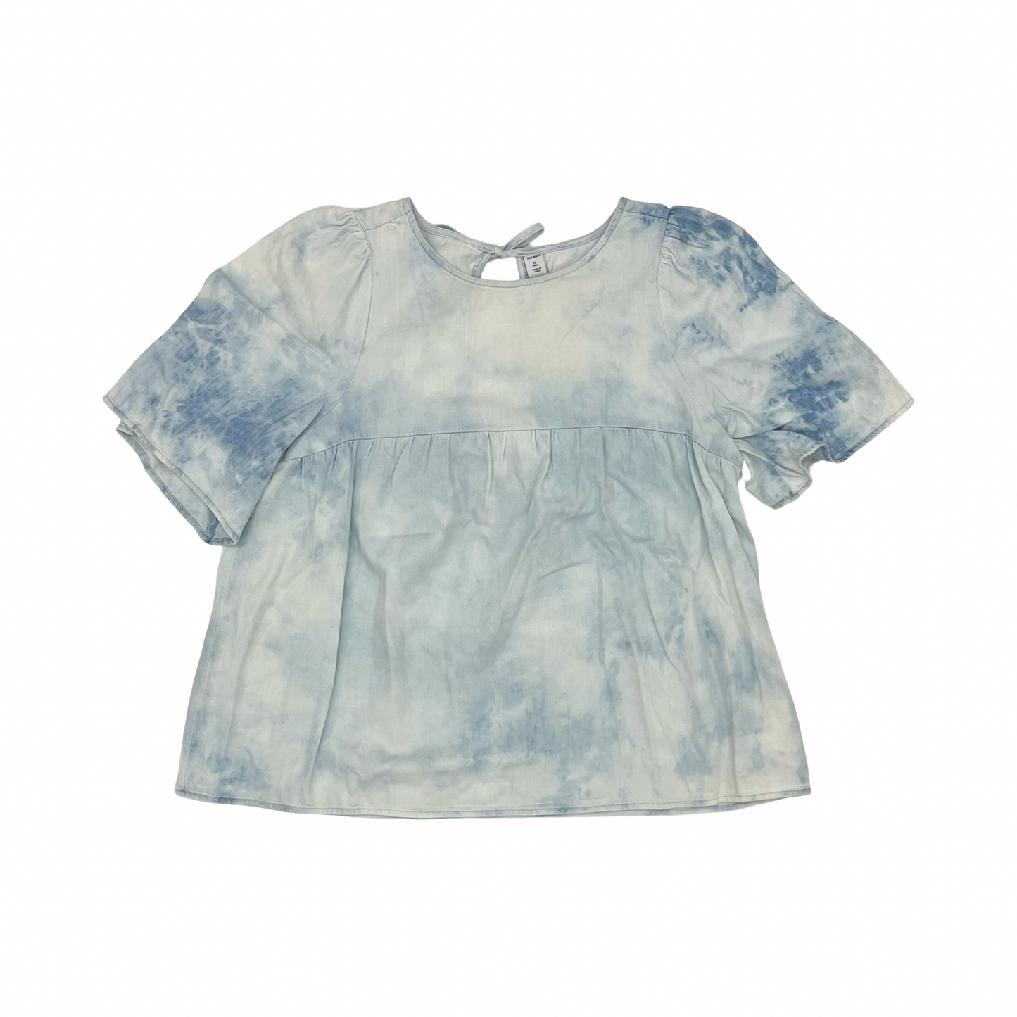 Blouse Ss By Old Navy In Blue Denim, Size:M