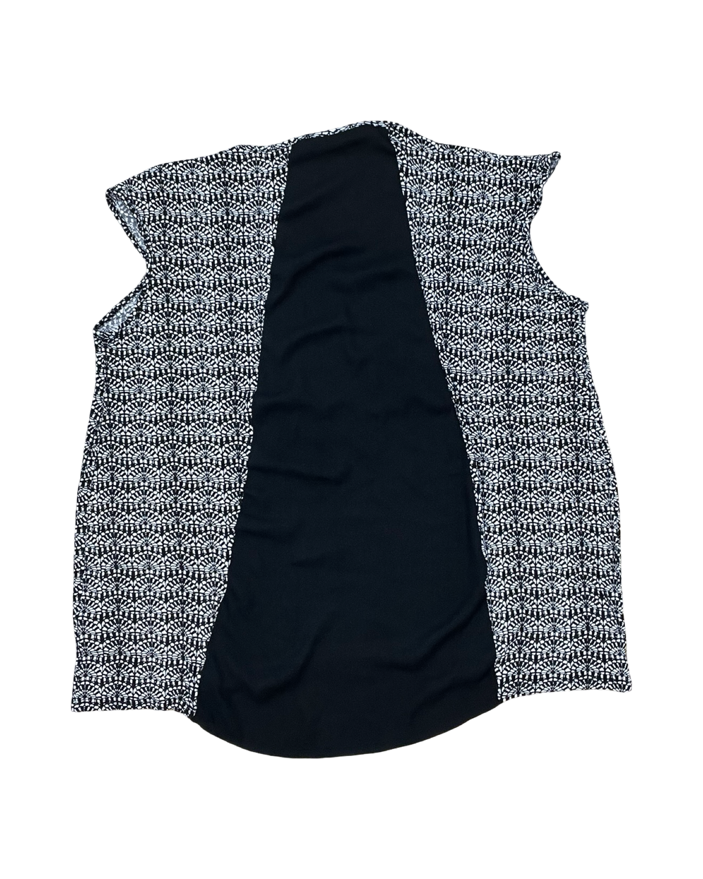 Top Sleeveless By Ana In Black & White, Size:Xl