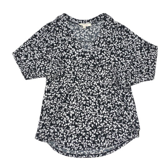 Top 3/4 Sleeve By Vince Camuto In Black & White, Size:S