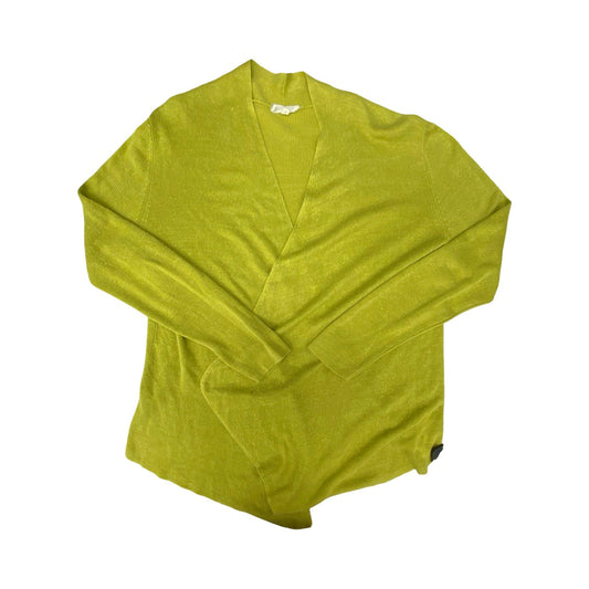 Sweater Cardigan Designer By Eileen Fisher In Green, Size:L