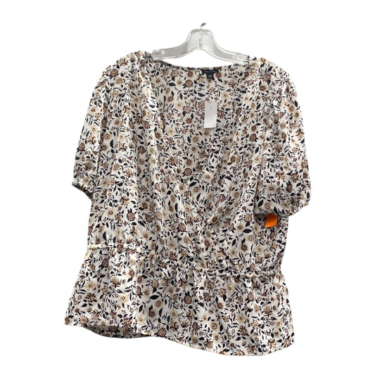 Top Ss By Ann Taylor In Brown & Cream, Size:Xl