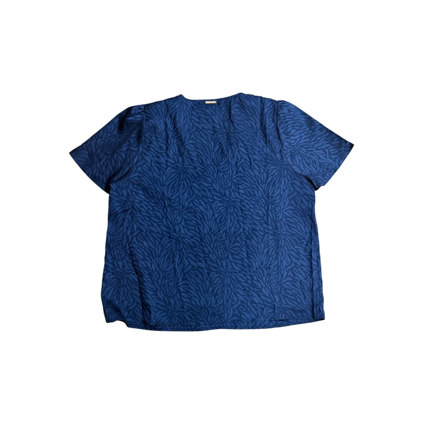 Blouse Ss By Michael By Michael Kors In Navy, Size:Xl