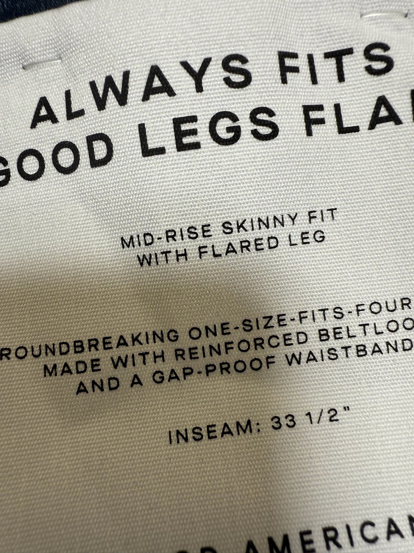 Jeans Flared By Good American In Blue Denim, Size: 0