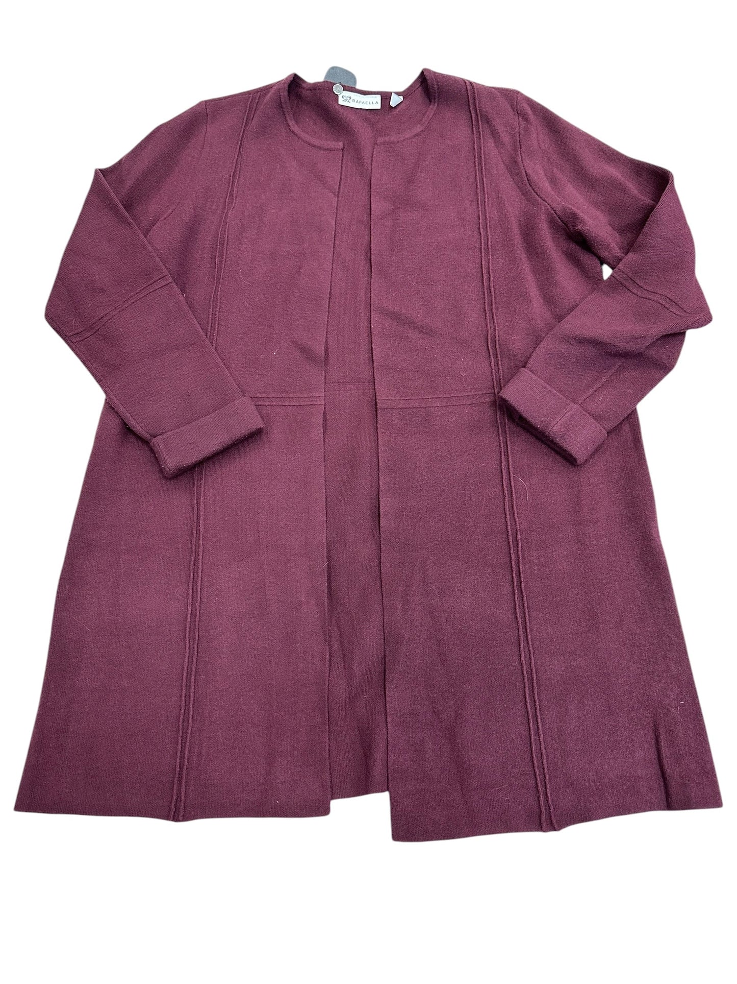 Sweater Cardigan By Rafaella In Purple, Size:M