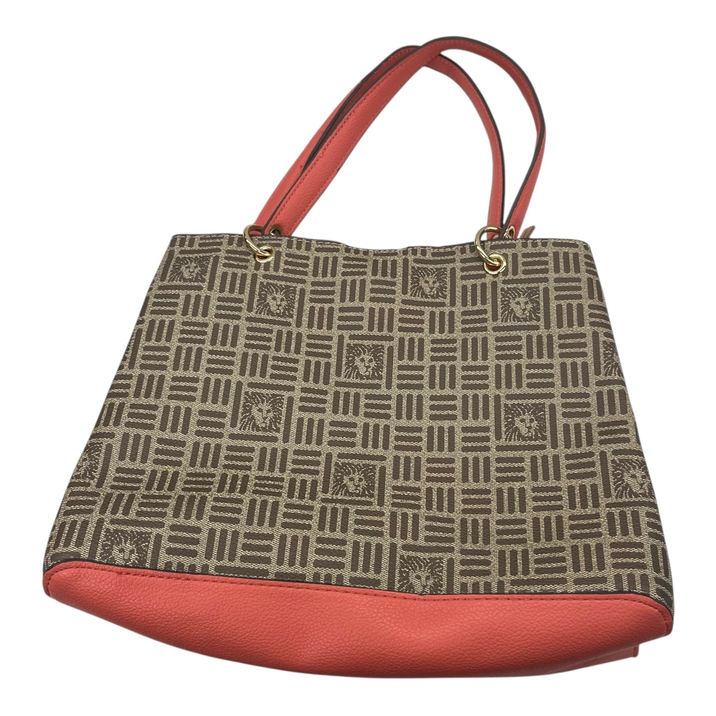 Handbag By Anne Klein In Brown & Orange, Size:Medium