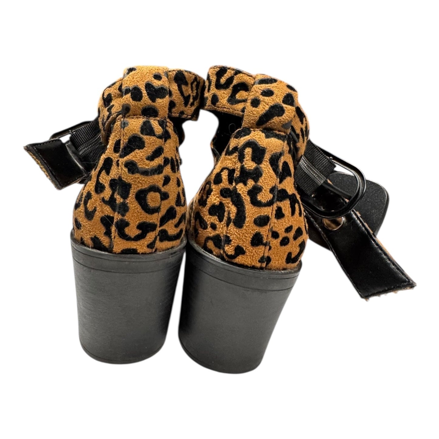 Boots Ankle Heels By Mix No 6 In Animal Print, Size:8.5
