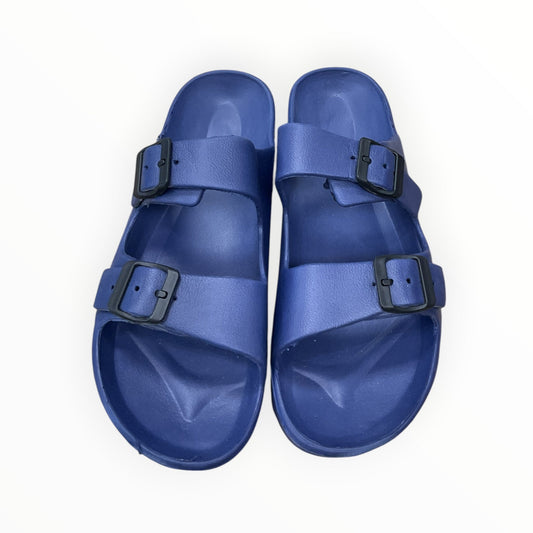 Sandals Flats By Clothes Mentor In Blue, Size:10.5