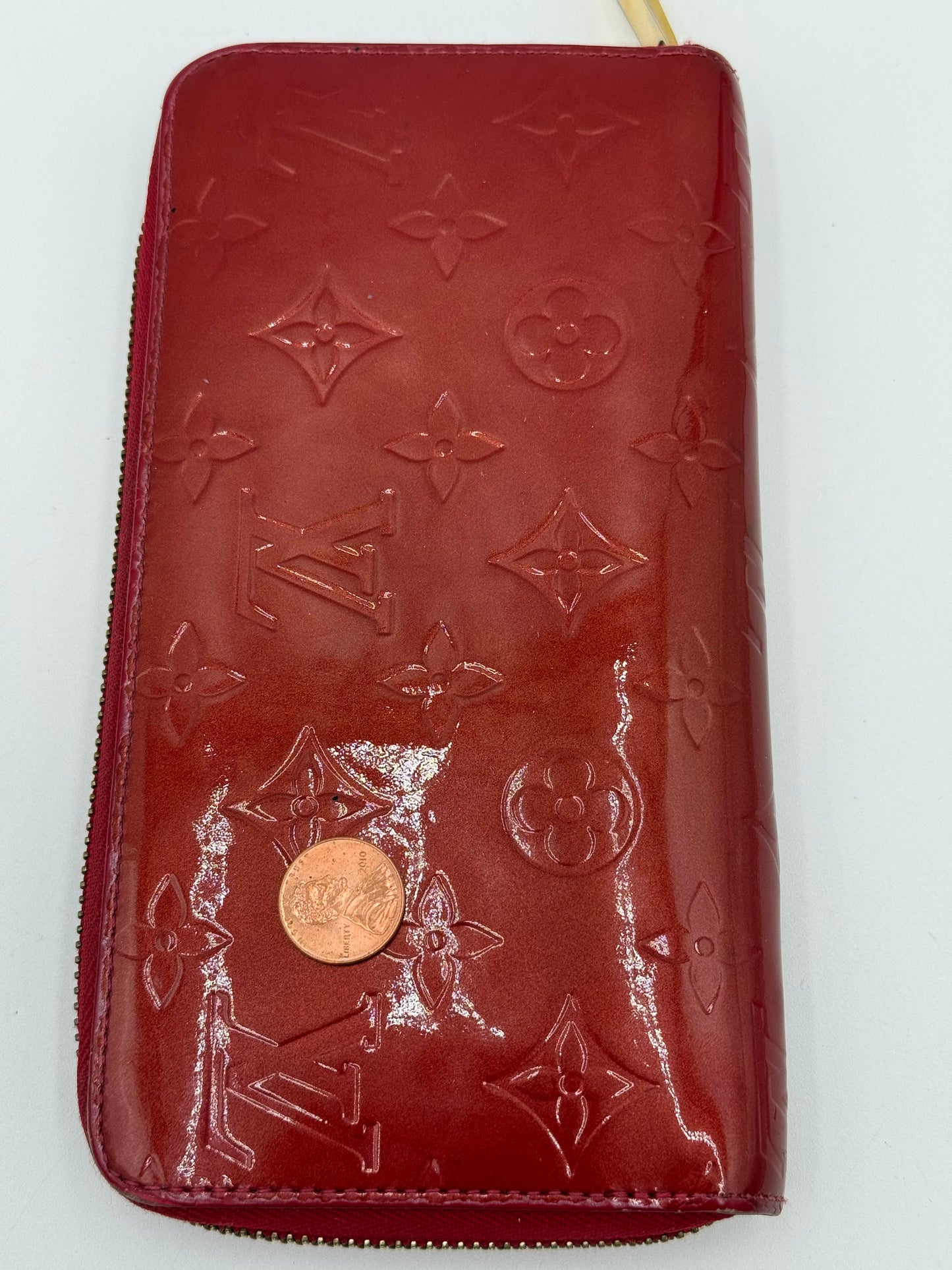 Wallet Luxury Designer By Louis Vuitton In Red, Size:Large