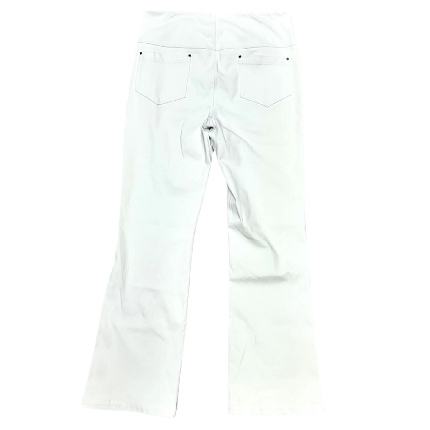 Jeans Flared By Lysse In White Denim, Size: Xl