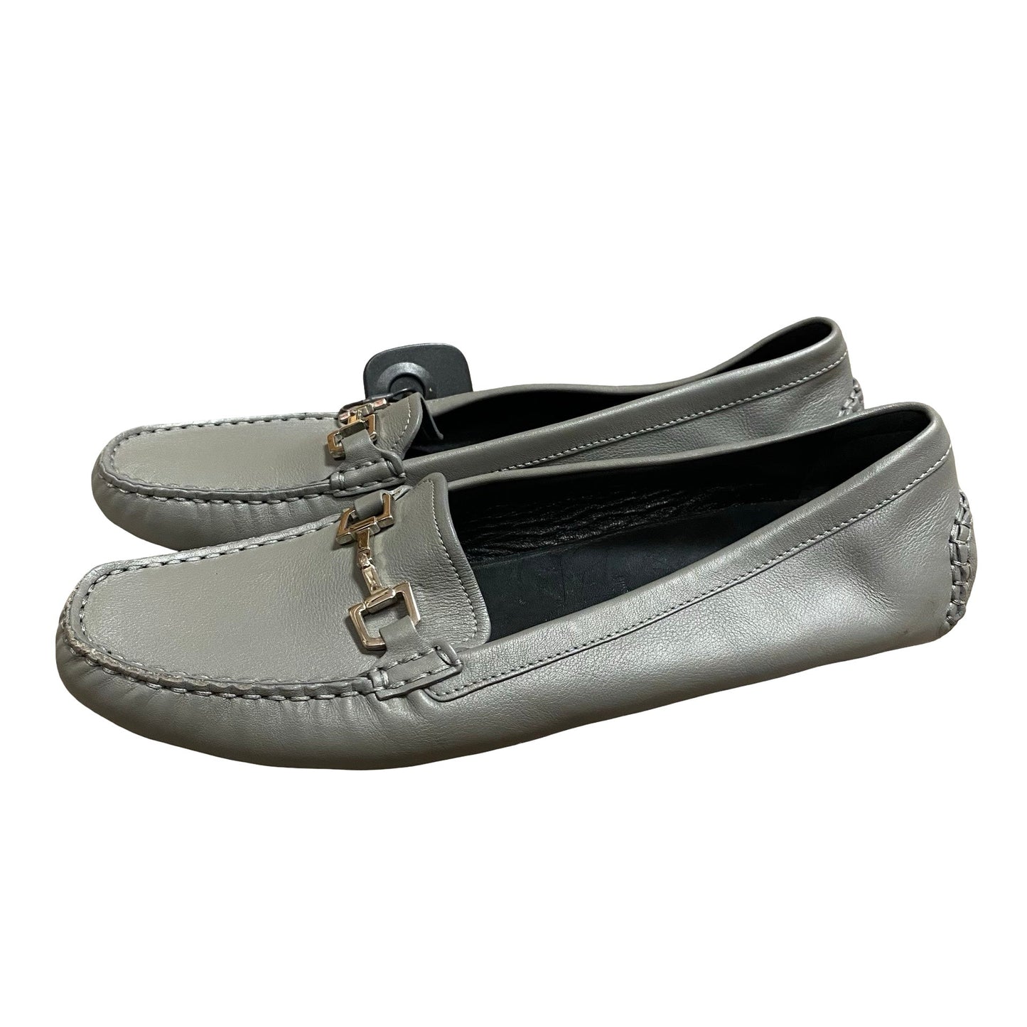 Shoes Luxury Designer By Gucci In Grey, Size:10.5