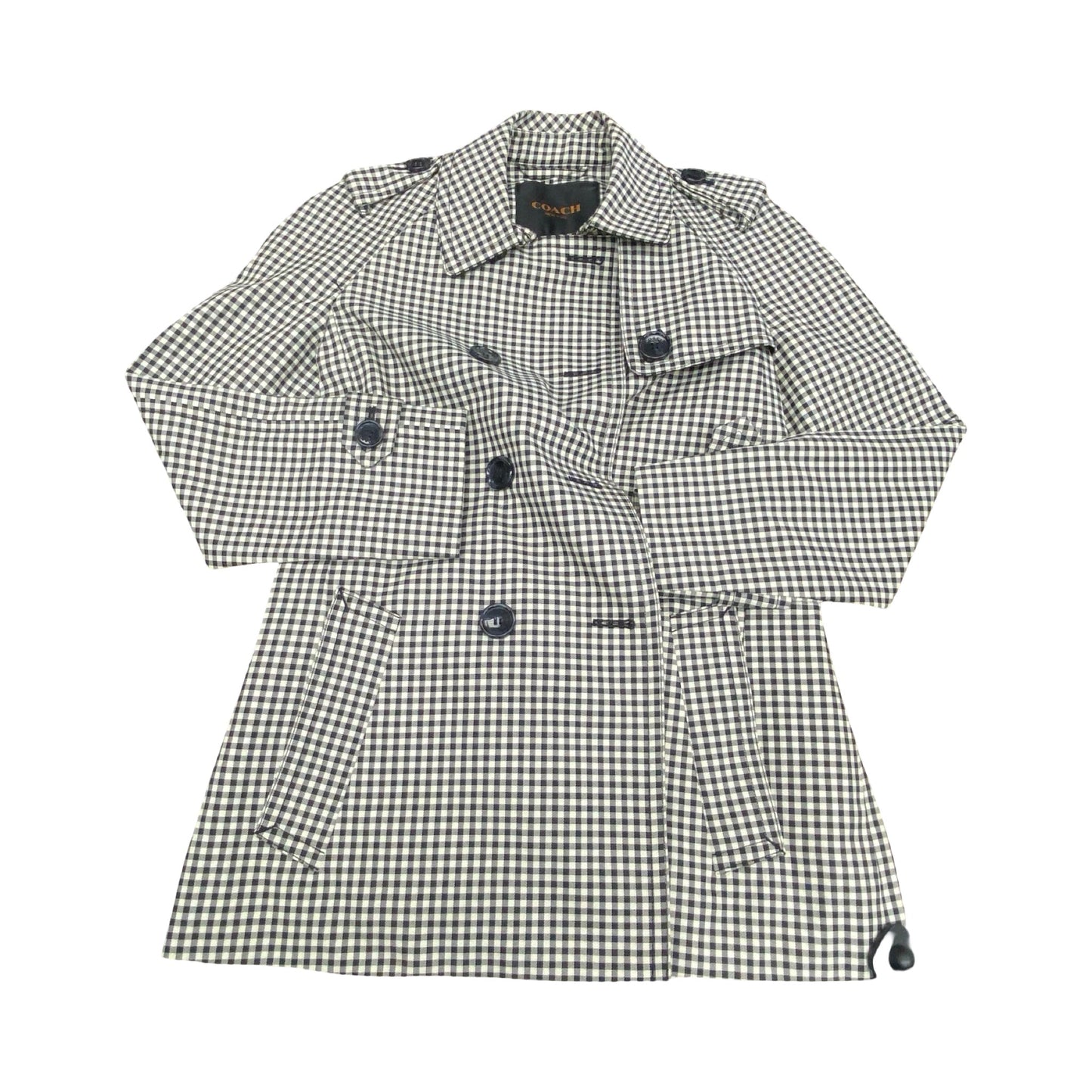 Jacket Designer By Coach In Checkered Pattern, Size:Xs