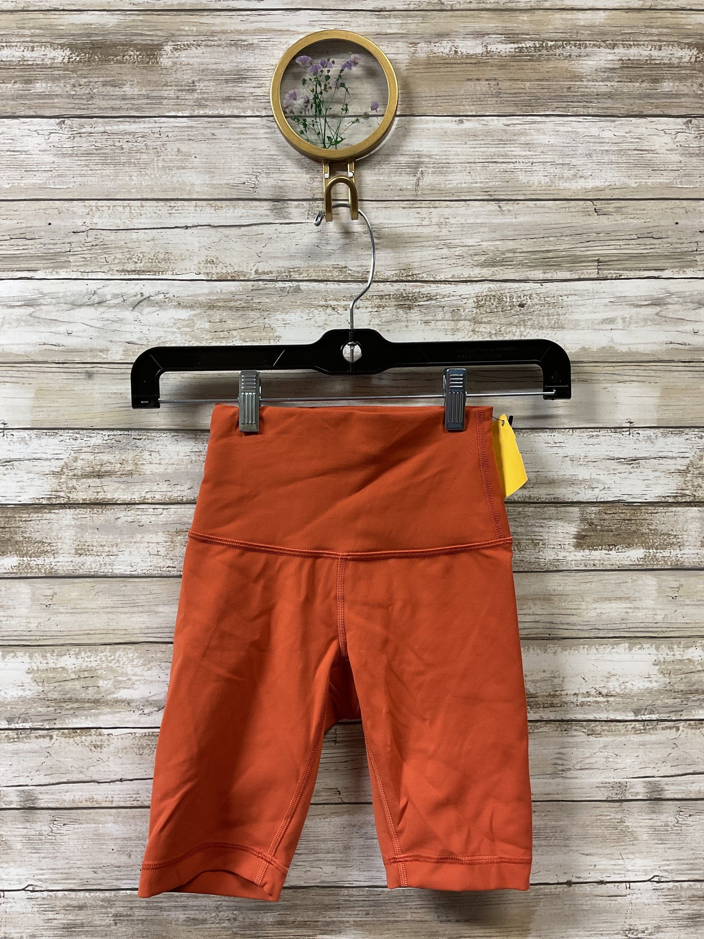 Athletic Shorts By Lululemon In Orange, Size:0