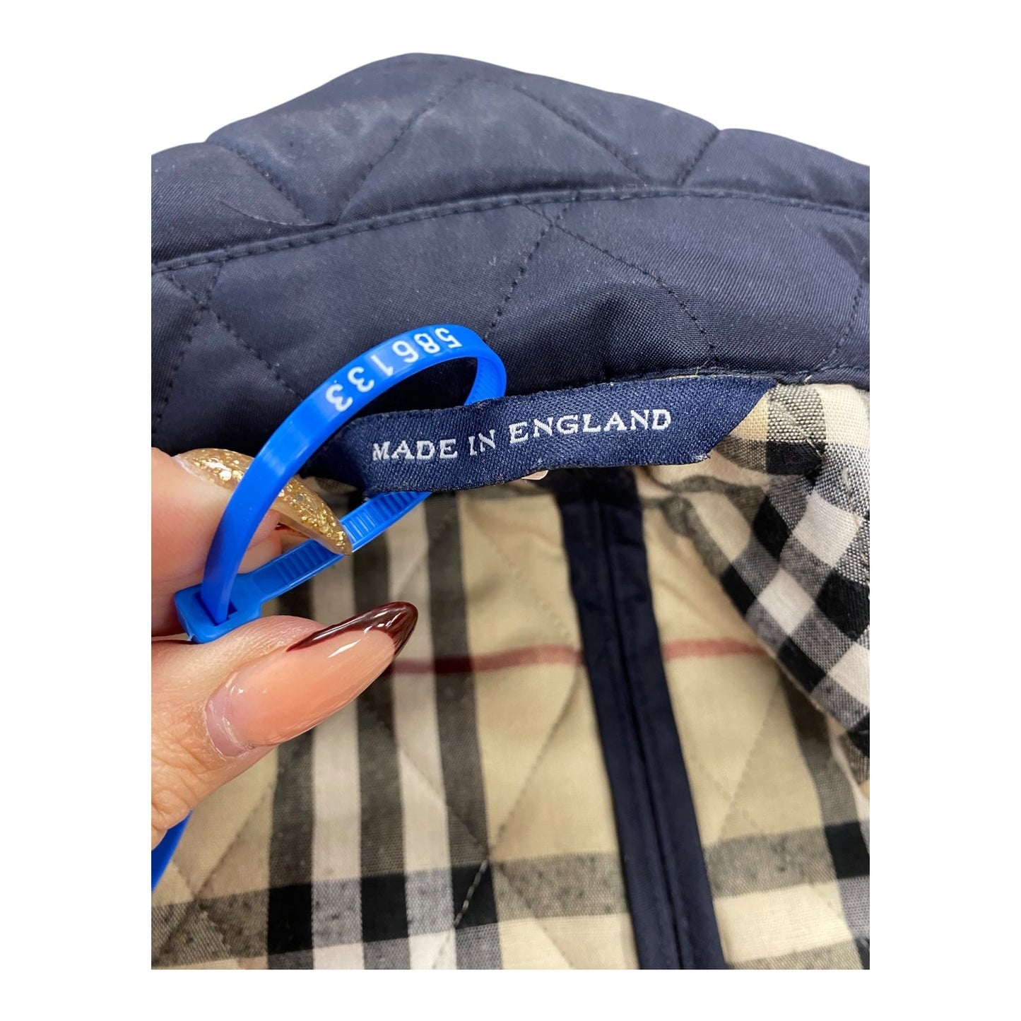 Jacket Luxury Designer By Burberry In Blue, Size:M