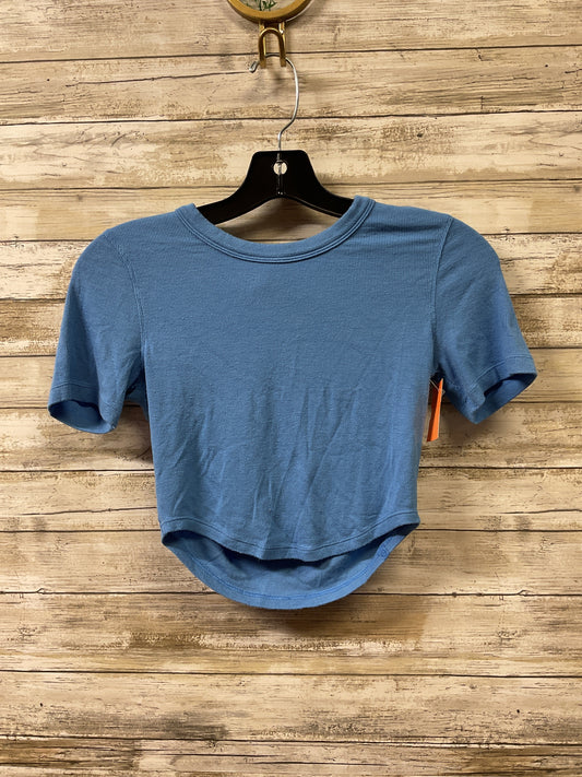 Athletic Top Ss By Lululemon In Blue, Size:4