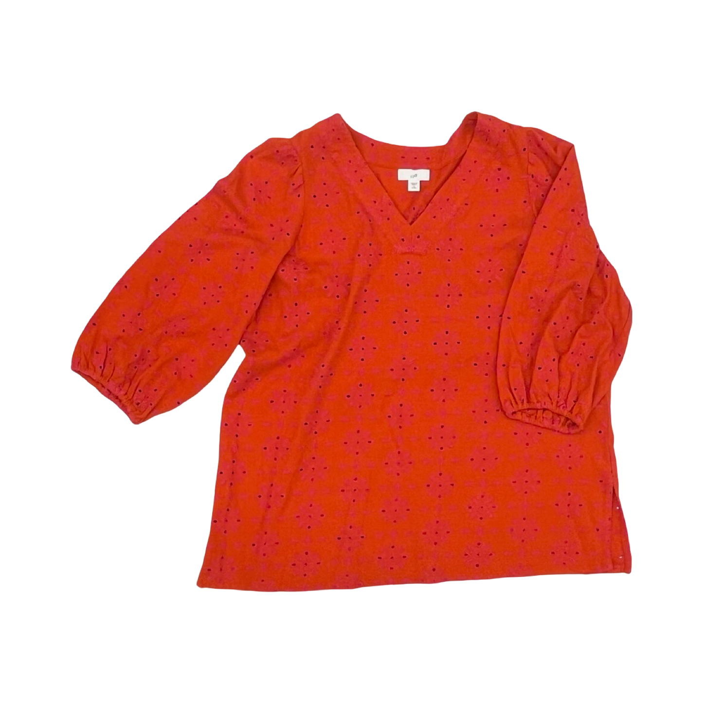 Top 3/4 Sleeve By J. Jill In Orange, Size:Sp