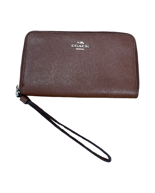 Wristlet Designer By Coach In Brown, Size:Small