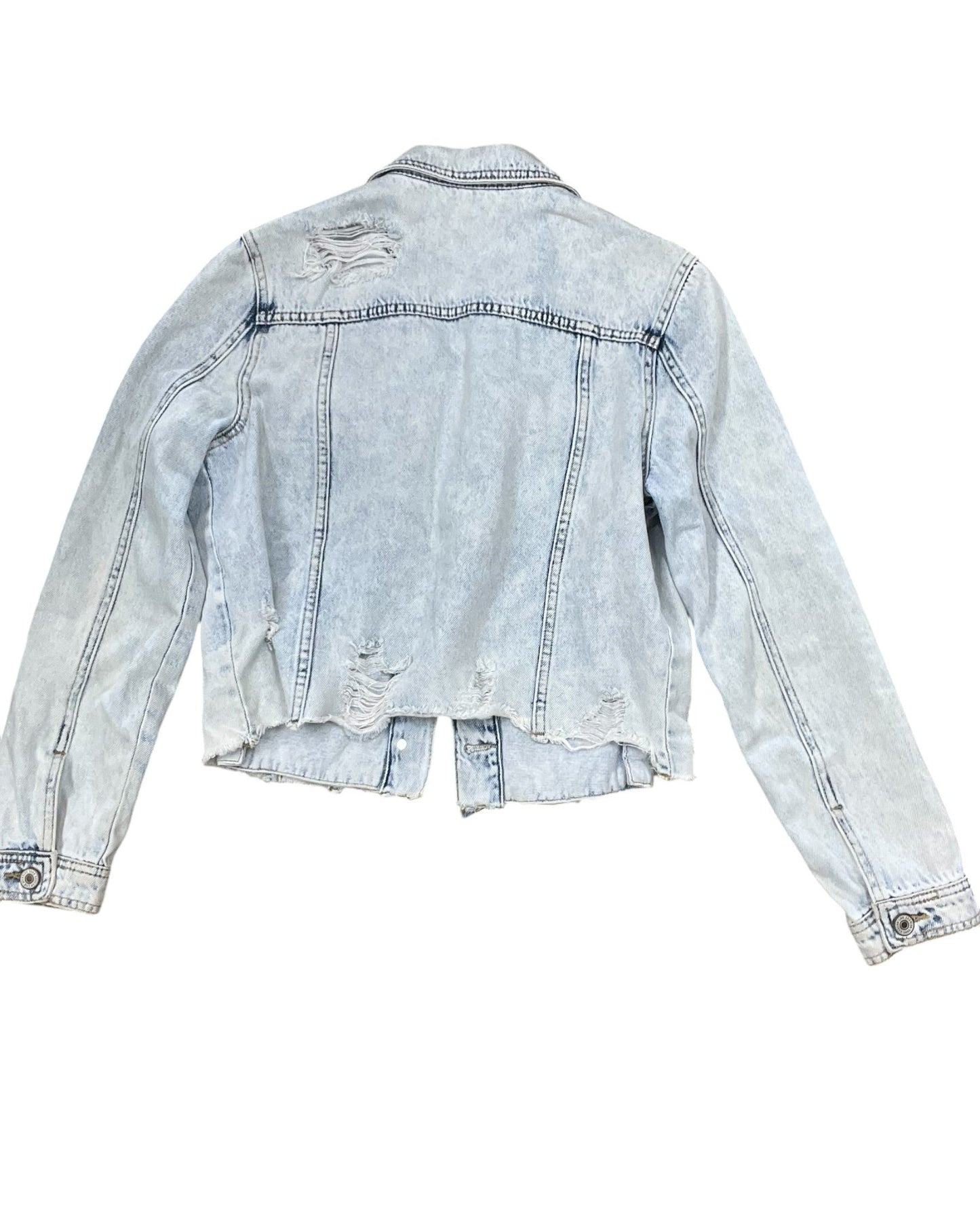 Jacket Denim By Kancan In Blue Denim, Size:M