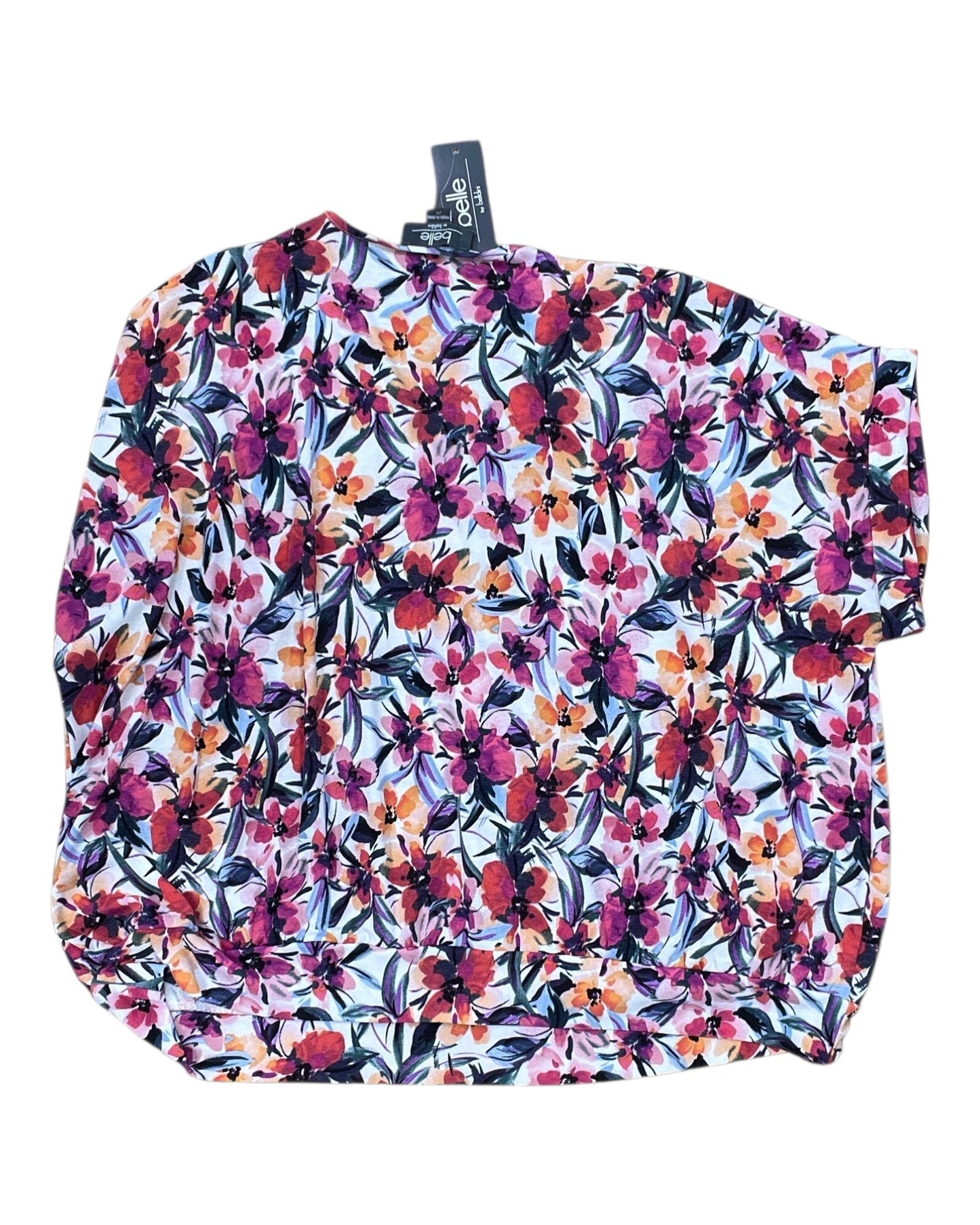 Top Ss By Belldini In Floral Print, Size:2X