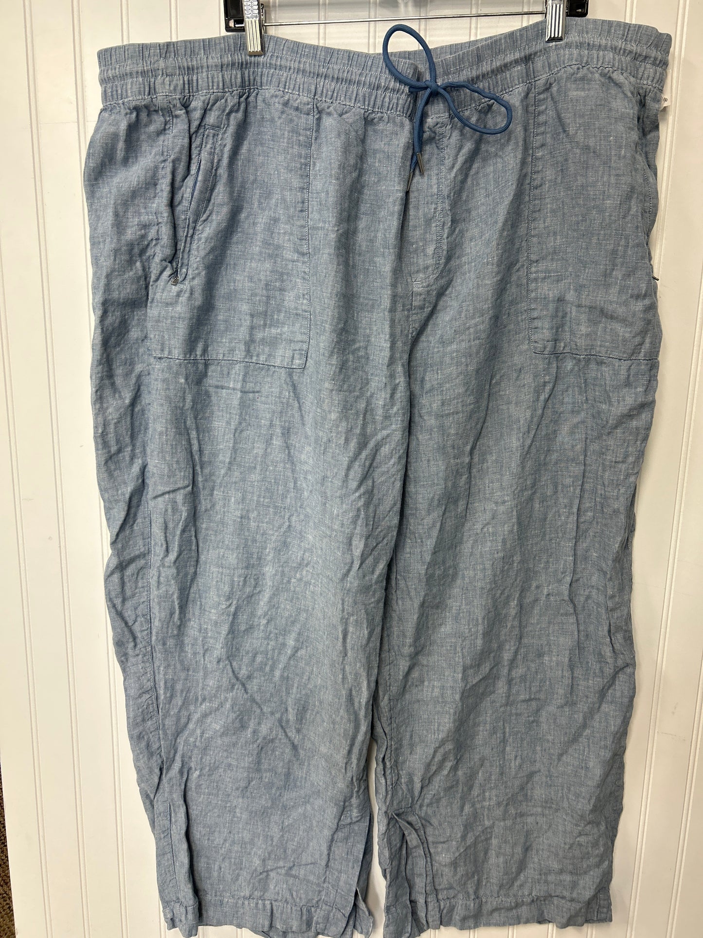 Pants Linen By Athleta In Blue, Size:26