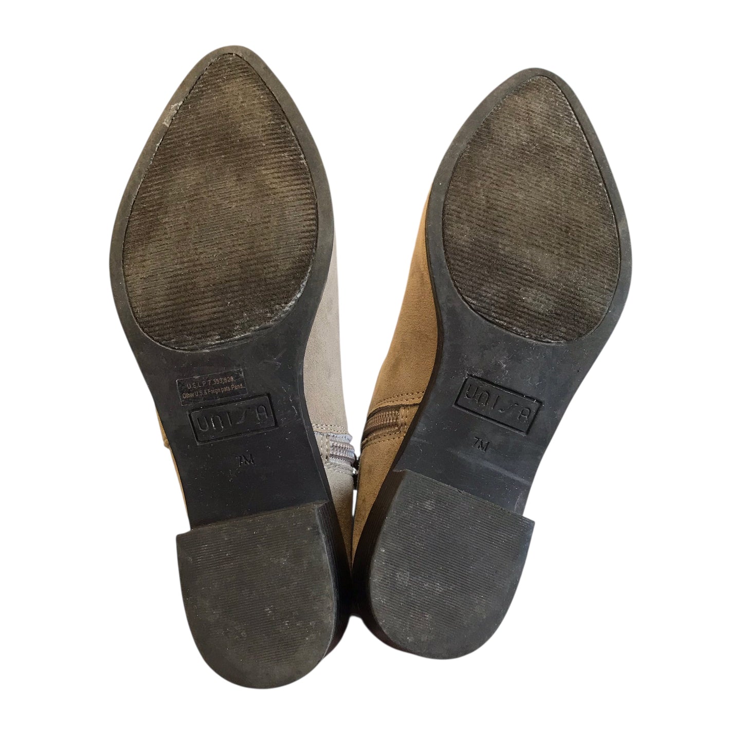 Boots Ankle Heels By Unisa In Brown, Size:7