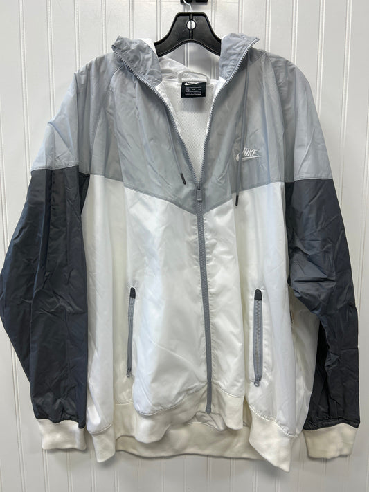 Athletic Jacket By Nike Apparel In Grey, Size:1X