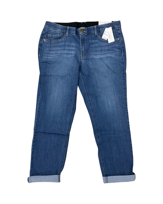 Jeans Straight By Christopher And Banks In Blue Denim, Size:16