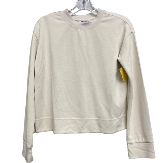 Athletic Top Ls Crewneck By Athleta In Cream, Size:Xs