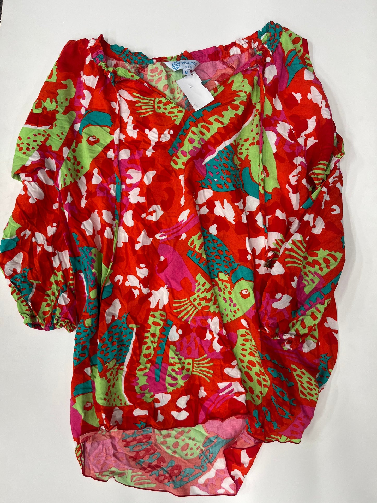 Escada Long Sleeve Blouse Multi Size M