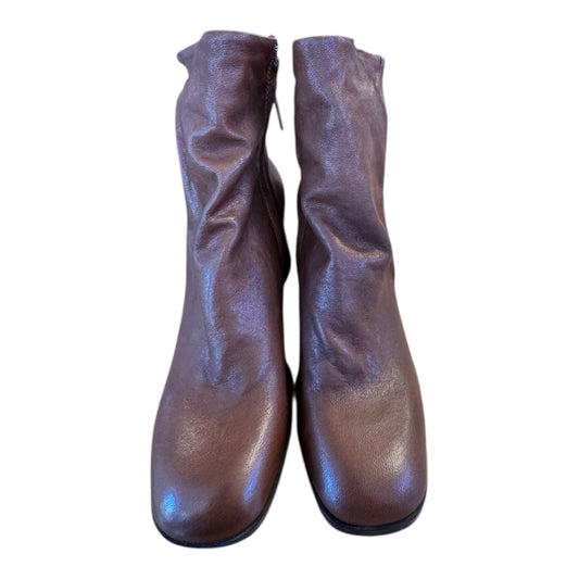 Boots Ankle Heels By Sesto Meucci In Brown, Size:10