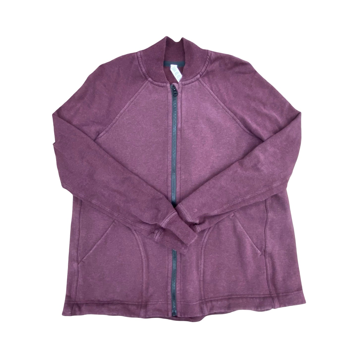 Athletic Jacket By Lululemon In Maroon, Size:4
