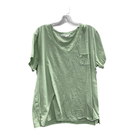 Top Ss Basic By Hanes In Green, Size:L