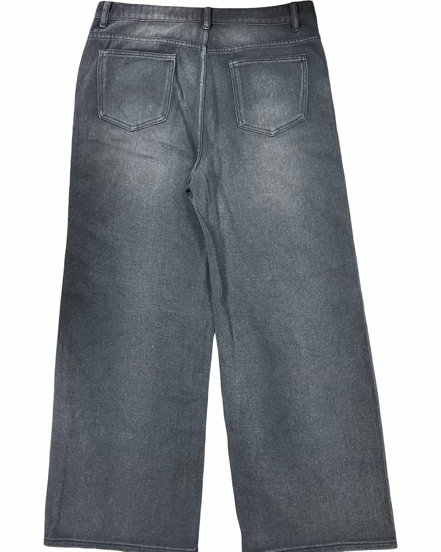 Jeans Wide Leg By Forever 21 In Black Denim, Size:12
