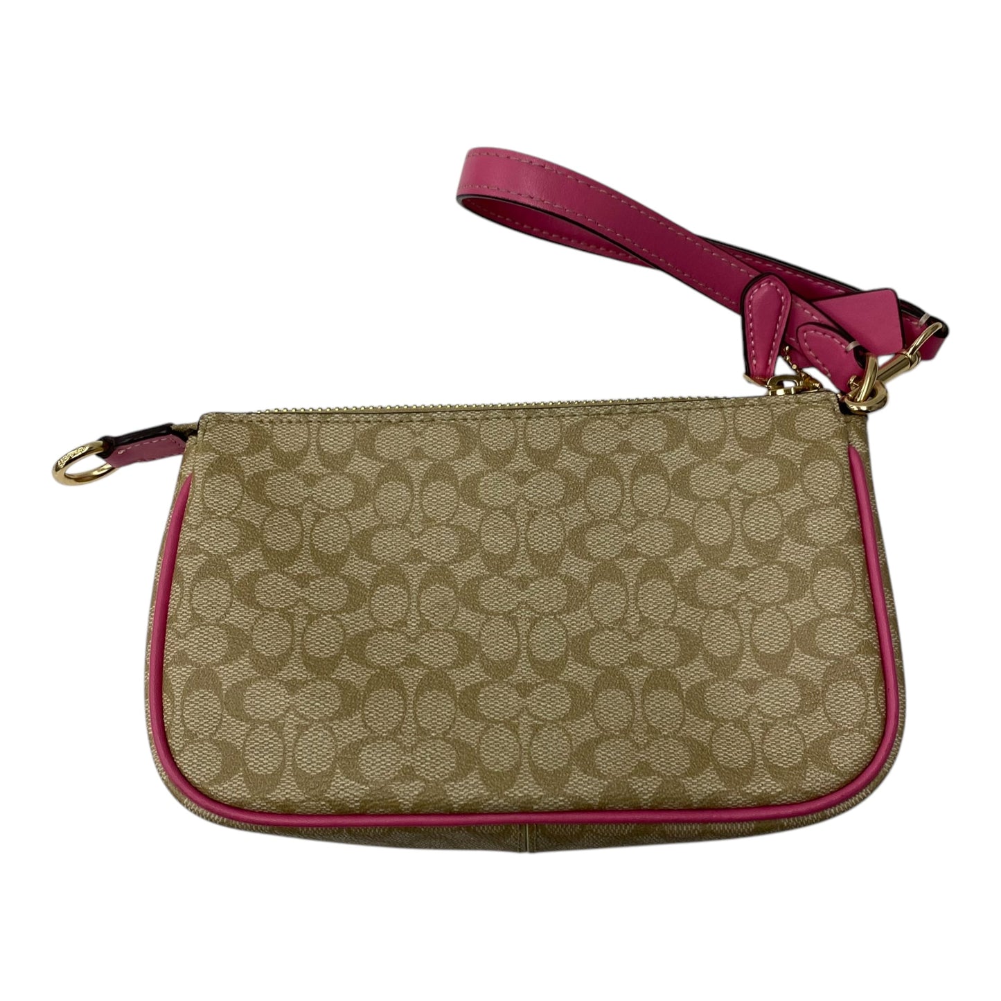 Wristlet Designer By Coach In Pink & Tan, Size:Medium