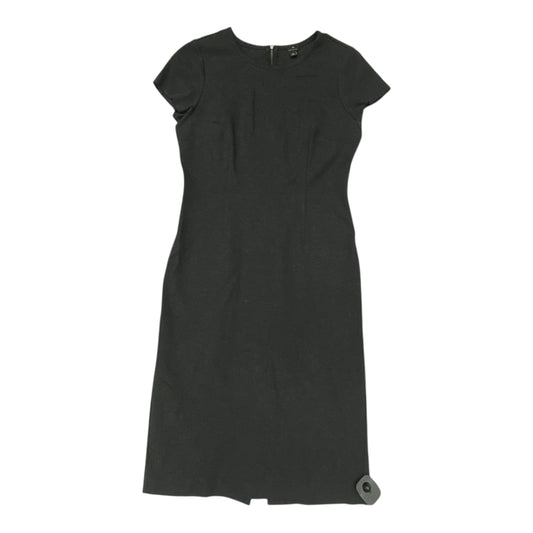 Dress Casual Midi By Ann Taylor In Grey, Size:M