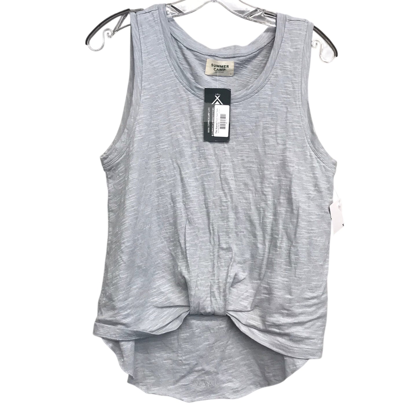 Top Sleeveless Basic By Summer Camp In Grey, Size:L