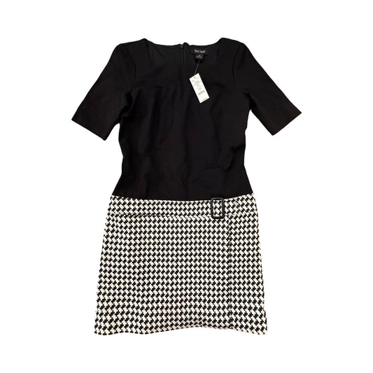 Dress Casual Midi By White House Black Market In Black & White, Size:4