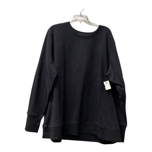 Athletic Sweatshirt Crewneck By Tek Gear In Black, Size:3X