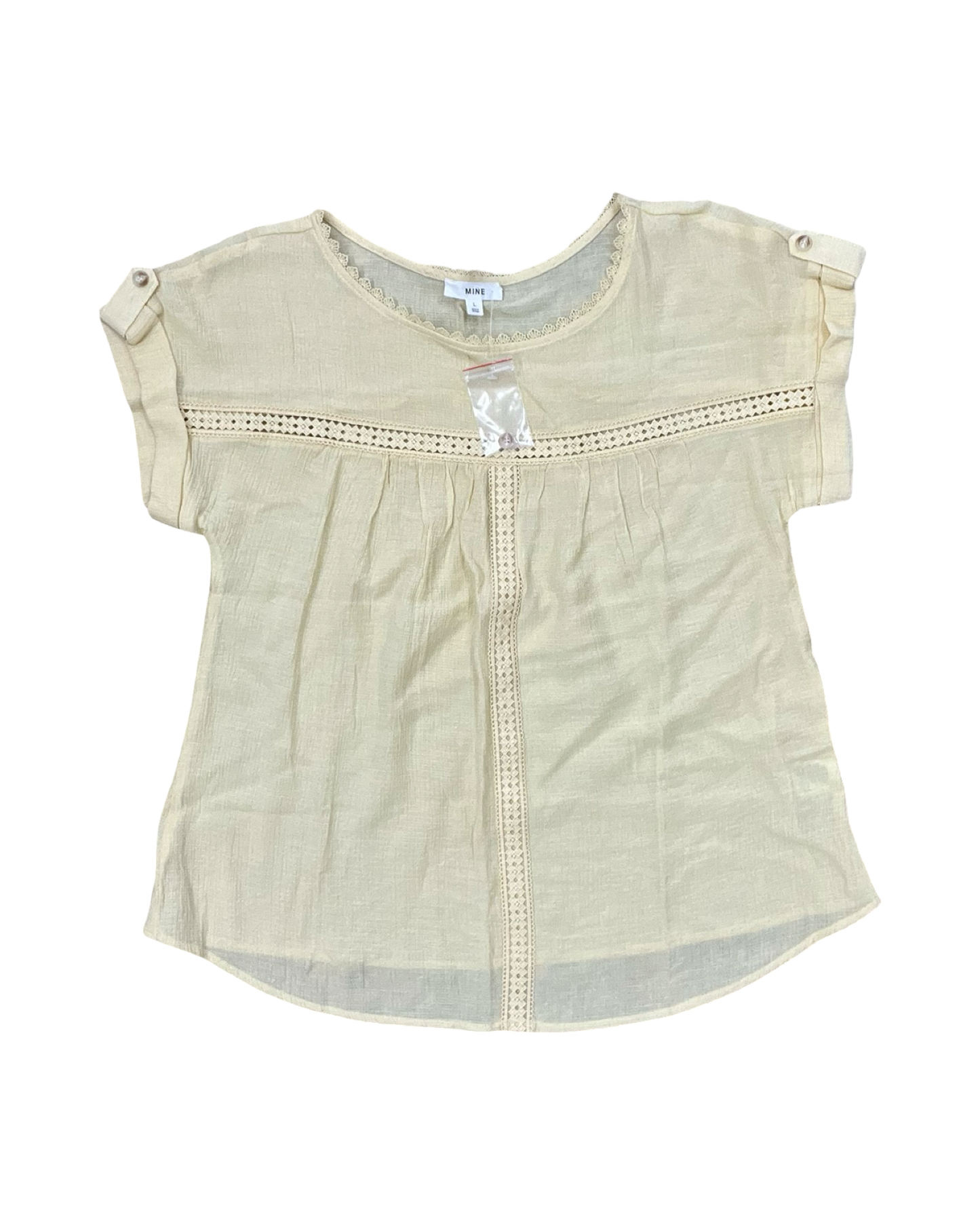 Tunic 3/4 Sleeve By Mine In Yellow, Size:L