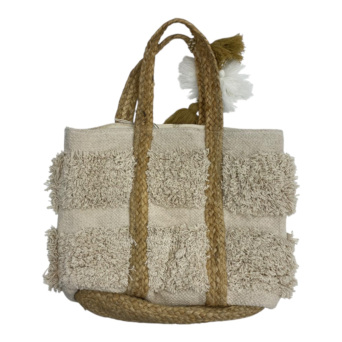 Tote By Clothes Mentor In Cream, Size:Large