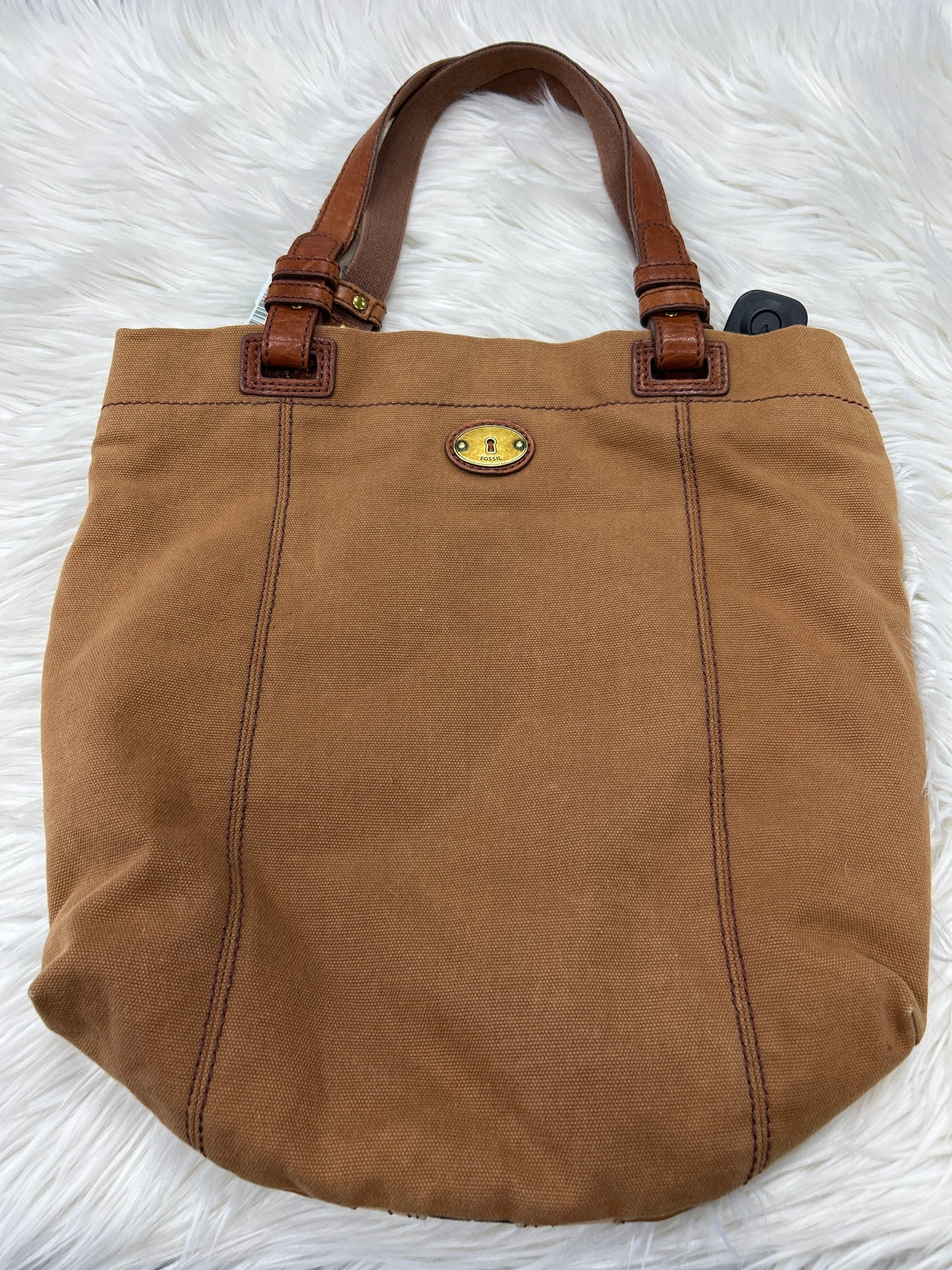 Handbag By Fossil In Brown, Size:Large