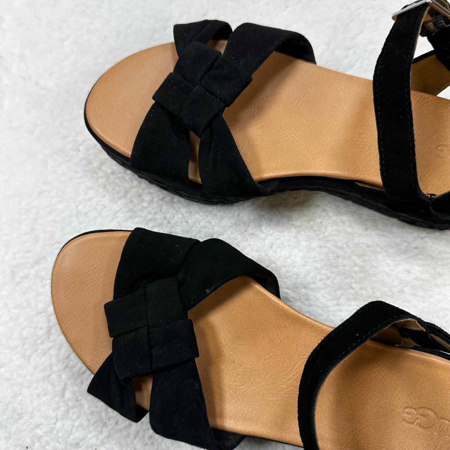 Black Sandals Heels Block Ugg, Size 9