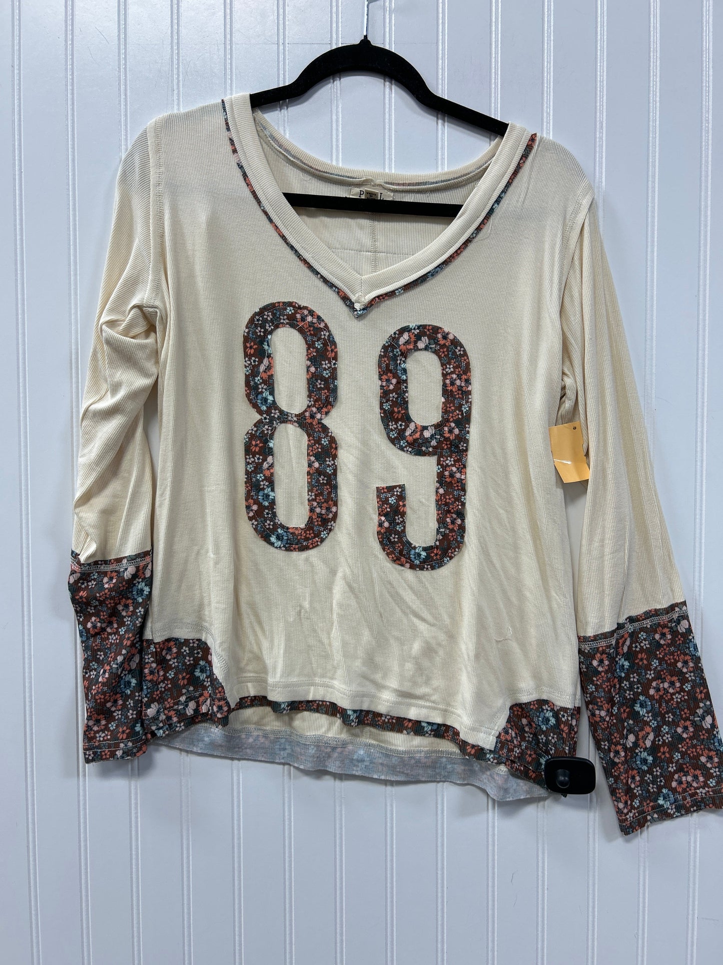 Blouse Ls By Pol In Cream, Size:L