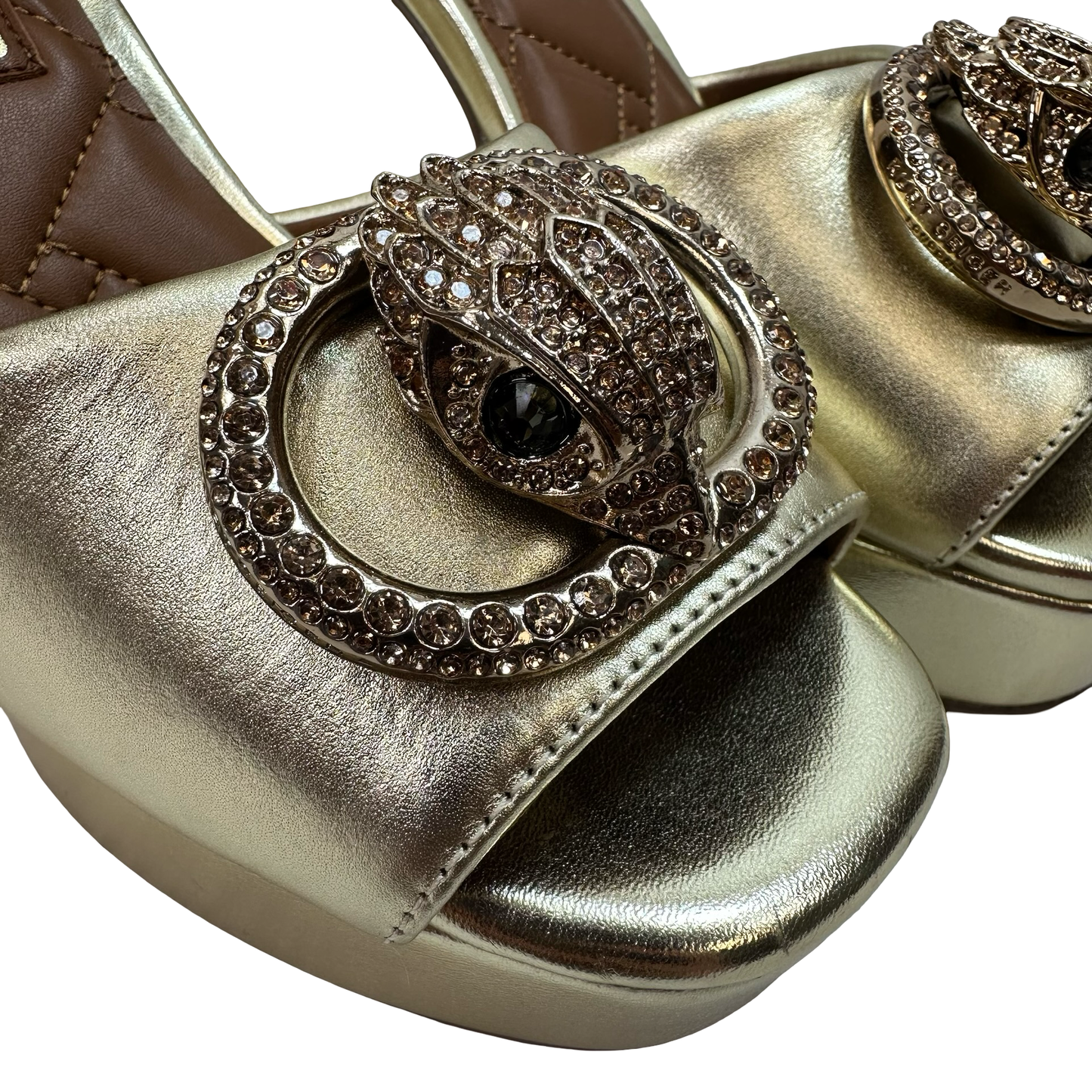 Shoes Designer By Kurt Geiger In Gold, Size: 38